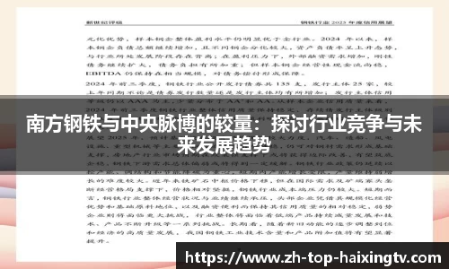 南方钢铁与中央脉博的较量：探讨行业竞争与未来发展趋势