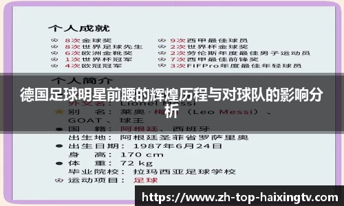 德国足球明星前腰的辉煌历程与对球队的影响分析
